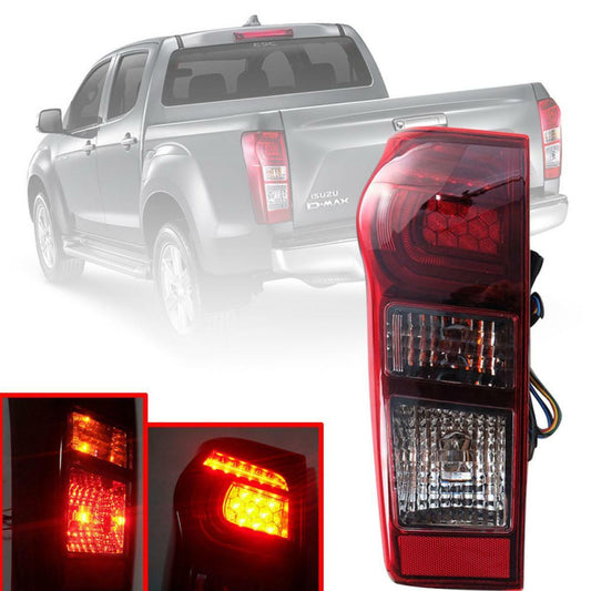 Tail Lamp Lights LED LH Left Red Black For Isuzu D-max Dmax Pickup 2012-2018