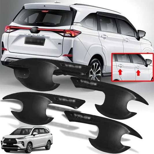 Door Handle Bowl White Logo Cover For Toyota Avanza Veloz 2022 Matte Black
