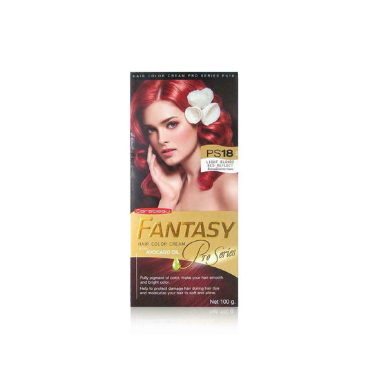 Carebeau Fantasy Hair Color Cream Pro Series PS18 Light Blonde Red Reflect 100 g