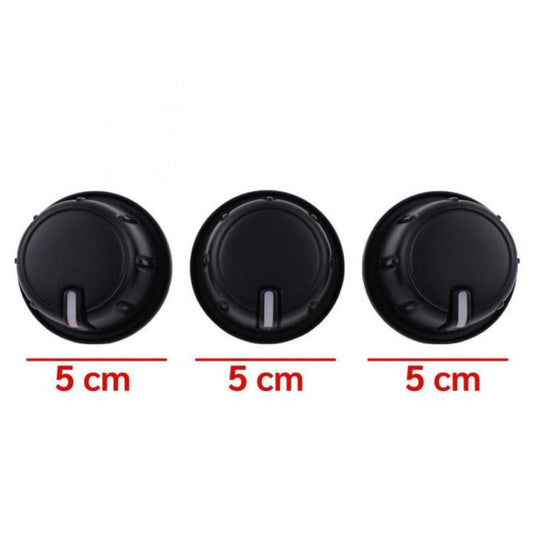 Set Air Switch Button Black 3 PCs Fit Toyota Hilux Mk7 Pickup 2012 2013 2014