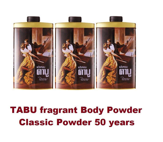3x 100g. Tabu Body Powder New Series With Perfume From France Enhances Charm