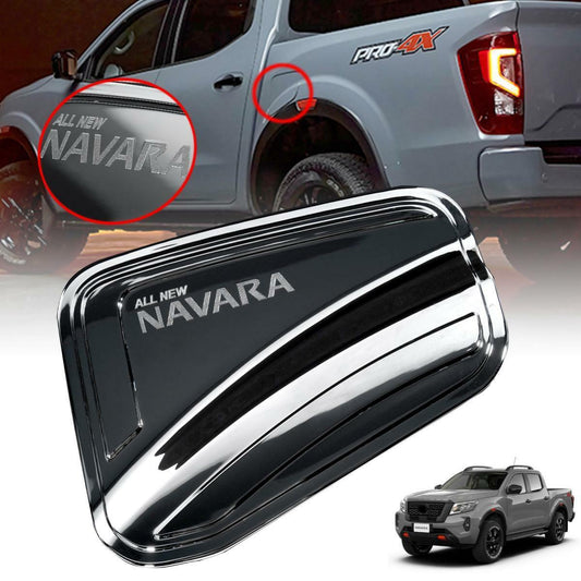 Cover Fuel Oil Cap Tank Chrome For Nissan Navara Pro-4X Pickup 4WD 2021-ON