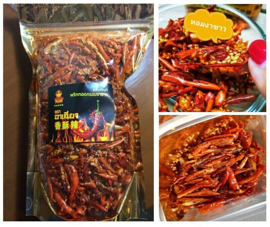 400 g. Thai snack Crispy Chili peppers Sesame Roasted chilli Burn fat healthy