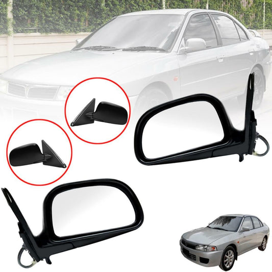 Side Mirror 3 Wires LH RH Black For Mitsubishi Lancer CK2 Sedan 1996 97 98-1999
