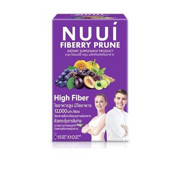 4x NUUi Fiberry Fiber Prune Help Excretion Weight Control Slim Diet Natural