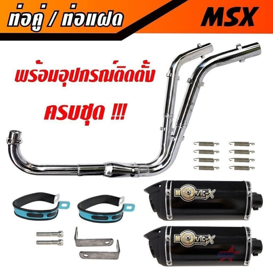 PTTHAI EXHAUST SYSTEM PIPE SLIP ON CUSTOM FIT FOR HONDA GROM MSX MSX SF 12-2023
