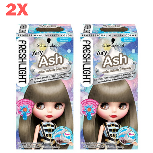 2x SCHWARZKOPF Fresh Light Hair Dye Airy Ash Color Blythe Foam Professional