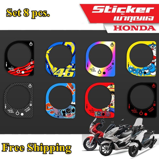 Sticker Decal Key Socket Honda PCX150 Forza ADV Body Motorcycle Parts Set 8 pcs