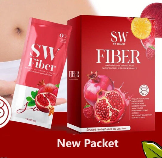 4x SW FIBER Pomegranate Drink Detox Block Burn Diet High Fiber Skin Healthy