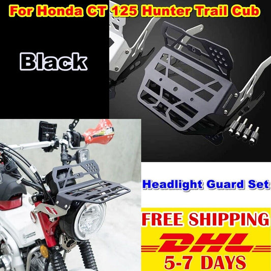Black 9 REVOLUTION Headlight Guard Set For Ct125 Honda Hunter Cub 2021 125 Trail