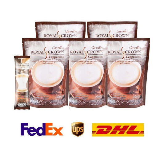 5x Royal Crown S-Cappuccino Coffee Mix milk foam Powder Sugar-free No Trans-fat