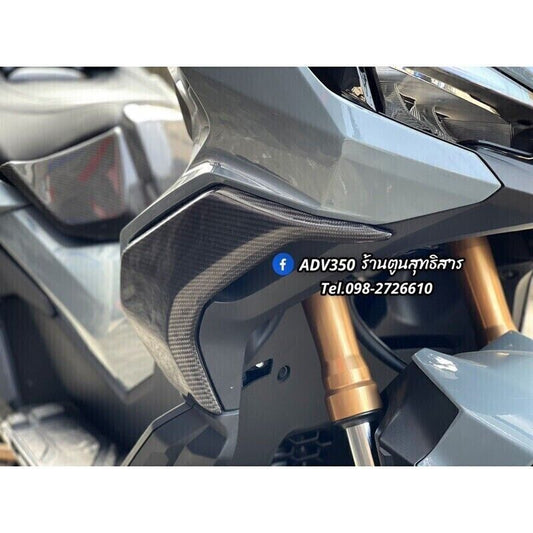 CARBON BLACK FRONT SIDE FAIRING FRAME TRIM COVER FOR HONDA ADV350 ADV 350 21-23