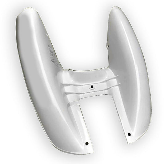 LEG SHIELD COVER FENDER MUD WHITE PLASTIC FOR YAMAHA CHAPPY LB LB80 LB50 BIKE