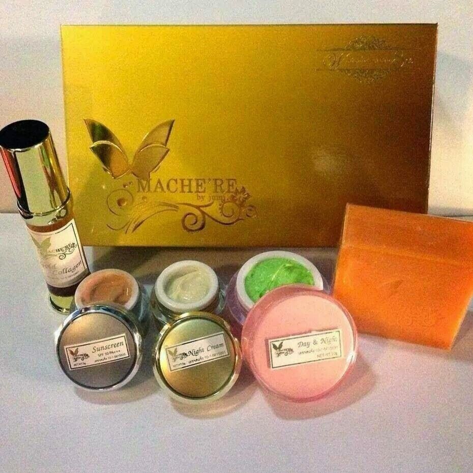 Mache're Gold Whitening Cream Perfect Set Bright Smooth Skin Face Care