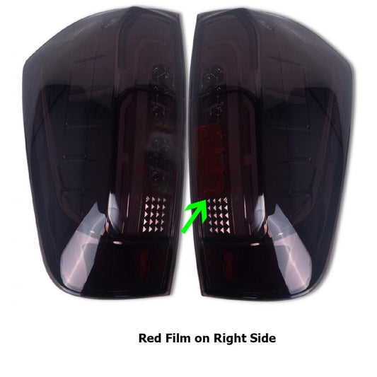 Tail Light Rear Lamp Smoke LED Red Film Fit Nissan Navara NP300 14-18 Pickup