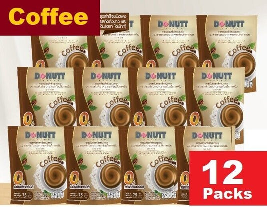 12x Donutt Instnat Coffee Drink mixed with raw coffee beans, Coconut Creamer