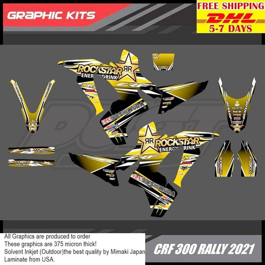 T31 Stickers Kit For Honda CRF 300 Rally 2021 Motocross Graphics Bike Decals crf