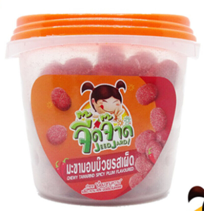 12x JEEDJARD Chewy TAMARIND Plum Spicy Candy Thailand Snack Delicious Fruit Food