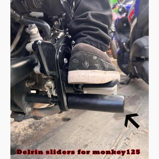 Delrin slider Honda Monkey125 all year model Protection rearsets Stunt Parts