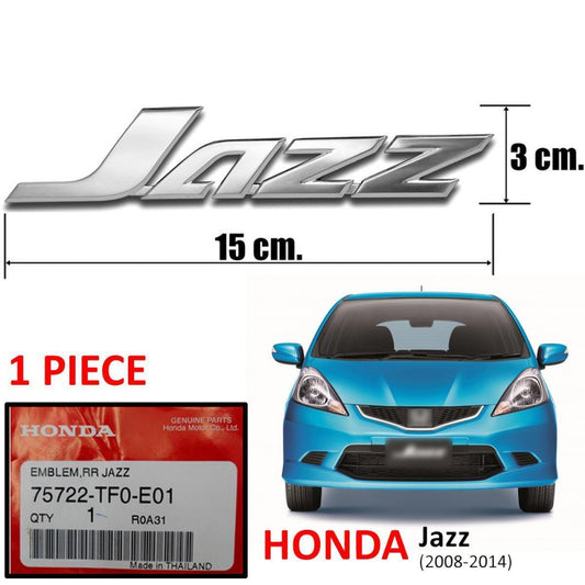 75722-TF0-E01 Rear Logo Jazz Badge Emblem Chrome For Honda Jazz Fit 2008-2013