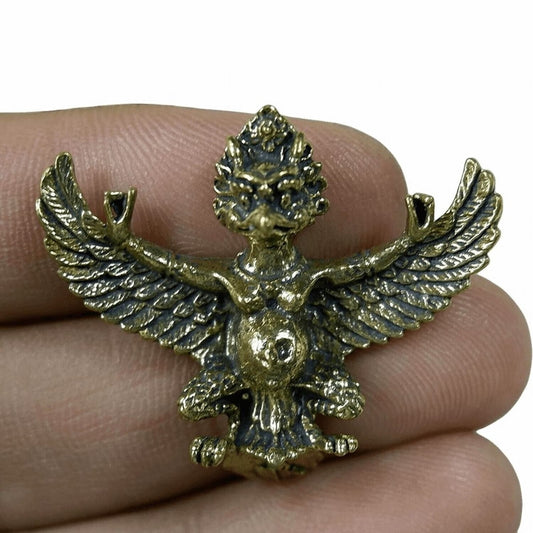 Thai Magic Phaya Khrut Garuda Statue Talismans Wealth Fetish Success Life Amulet