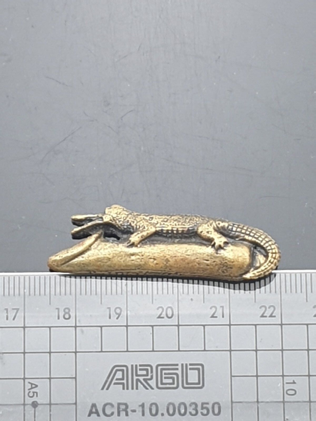12xCrocodile MAGIC THAI AMULET PALADKIK MINIATURE BRASS Statue LOVE CHARM LUCK