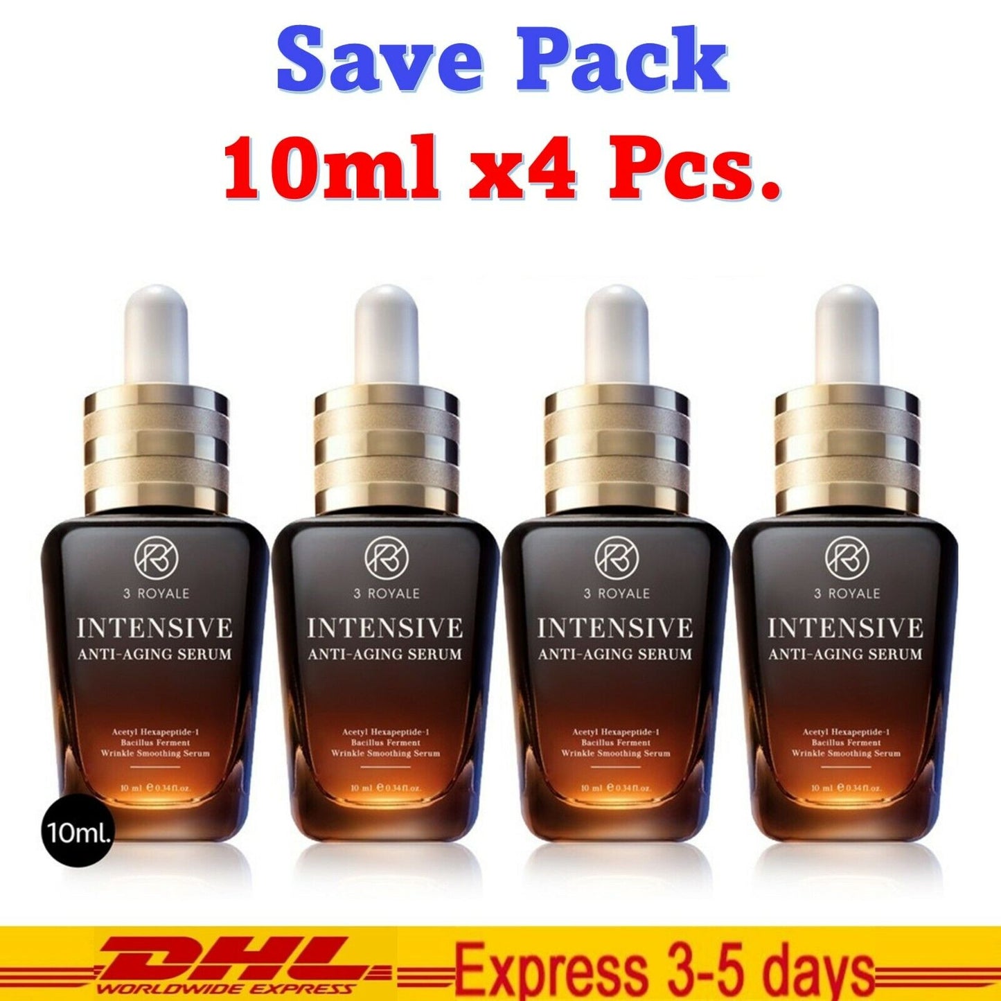 4x Botox Serum 3Royale Intensive Anti-Aging Reduce Wrinkles lift V-Shape 10ml