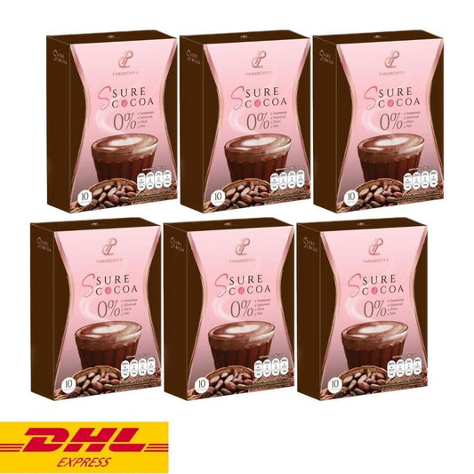 6x S Sure Cocoa Instant Powder Mix Drink Control Hunger Pananchita No Sugar