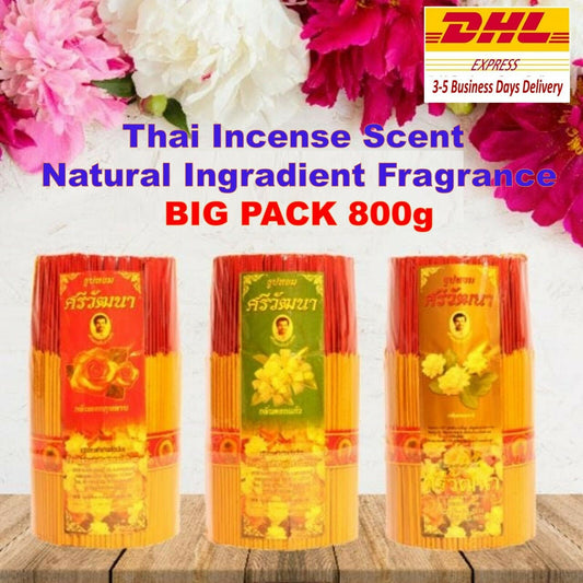Thai Incense Scent Natural Ingradient Fragrance Big Pack 20cm 800g