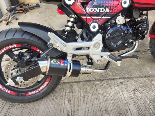 AR BLACK EXHAUST PIPE FULL LOW MOUNT SYSTEM MUFFLER HONDA GROM MSX 125 2021-22