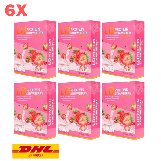 6x LD Protein Strawberry Powder Drink Weight Management Fat Sugar 0% Healthy