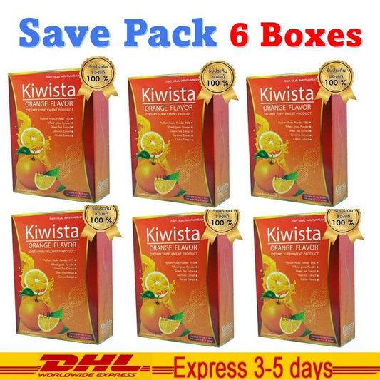 6x Kiwista Detox Orange Flavor Reduce Sugar Detox Healthy Care Radiant Skin