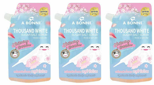 3 x 350g A Bonne Rose Sakura Whitening Glutathione Pouring Cap Thousand