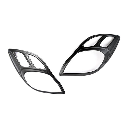 Cover Head Lamp Light For Toyota Yaris Vitz XP90 2006-2008 Matte Black Trim
