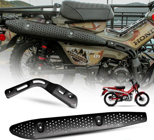 BLACK EXHAUST LEG HEAT GUARD PIPE SHIELD COVER HONDA CT125 TRAIL HUNTER 20-22