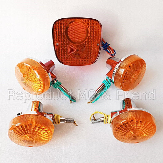 Set 5 pcs Front & Rear Signal + Tail Lamp Suzuki A100 A100SR GT100 TS100 TS125