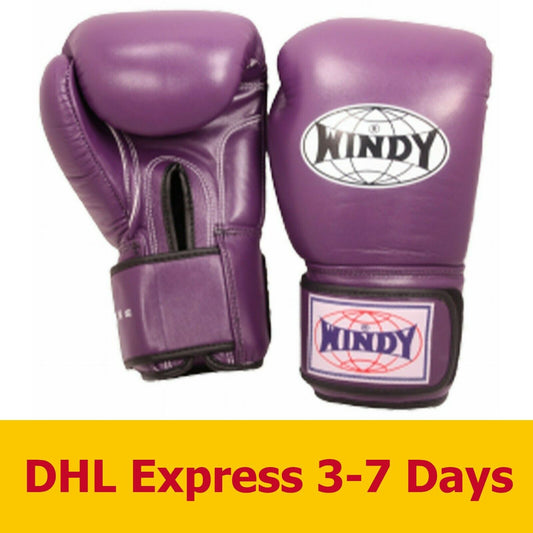 WINDY Purple BGVH BOXING GENUINE GLOVES MUAY THAI K1 MMA Martial Art Sporting