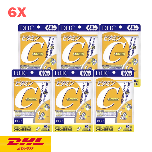 6x DHC Vitamin C Daily Japan Product Supplement Bright Radiant Skin 120's/sachet