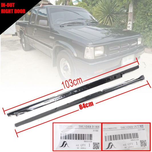 Door Belt Weatherstrip Inner Outer RH Right For Mazda B2000 B2200 B2600 1985-98