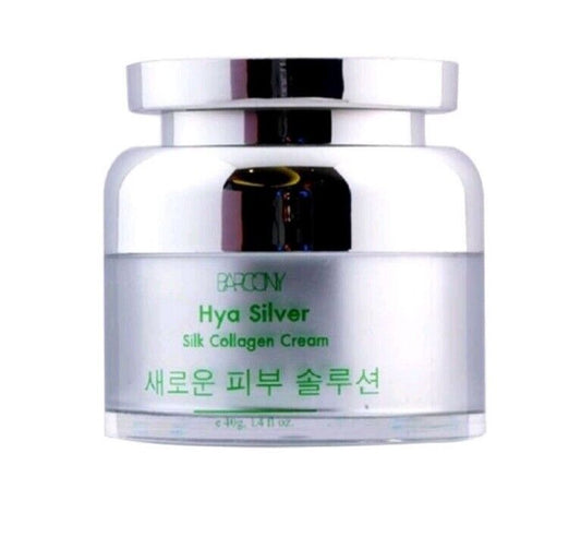 Barcony Hya Silver Silk Collagen Cream retain moisture skin clear smooth 40 g.