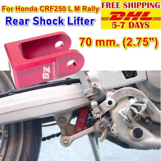 Shock Lifter 2.75" (70mm.) Rear For HONDA CRF 250 L RALLY Aluminum CNC Forming