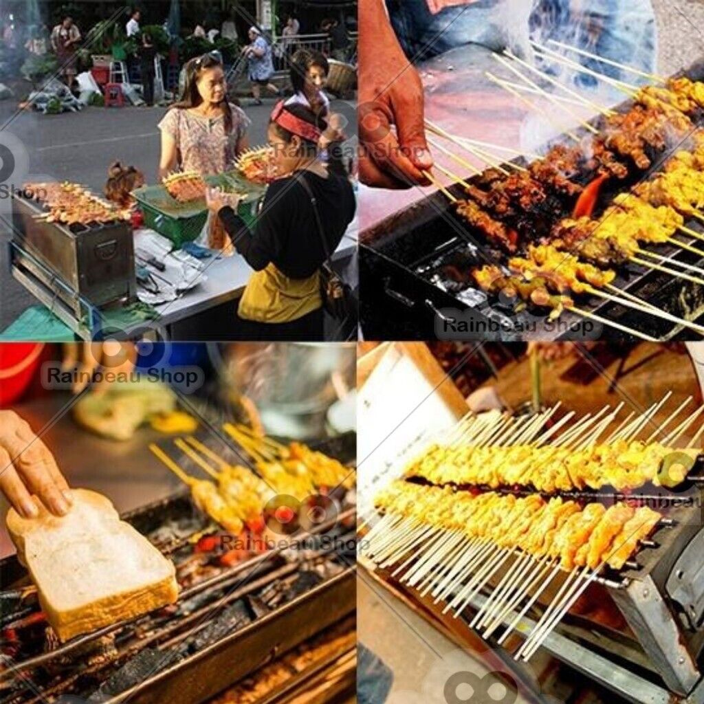 Thai Moo Satay Grill Stove BBQ Steak Tradition Style Charcoal Smoke Oven 24"