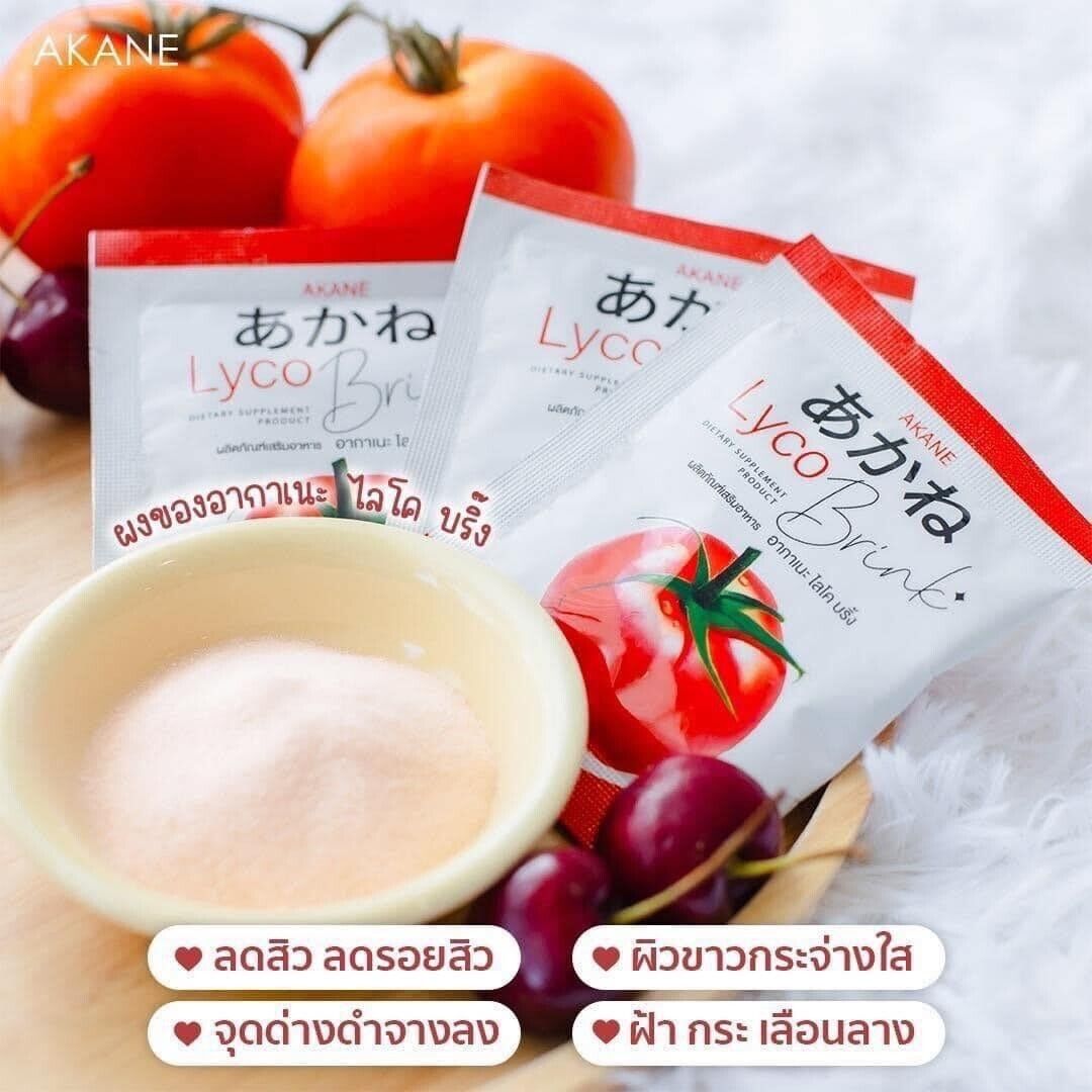 3x Akane Lyco Brink Tomato Powder Drink Bright skin moist, dark spots fade