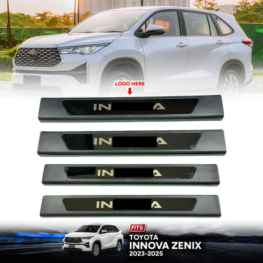 Scuff Plate Door Sill Black Chrome Set For Toyota Innova AG10 MPV 2023-2025