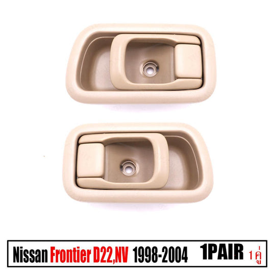 LH RH Inner Door Handle Beige For Nissan Navara Frontier D22 Pickup 1998-2004