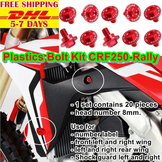 Motorcycle Bolts Plate License Bolt Frame CRF250L M Rally Plastics Bolt 20 pcs