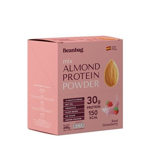 Beanbag Strawberry Almond Protein Drink Fiber Meal Replacement Weight Control