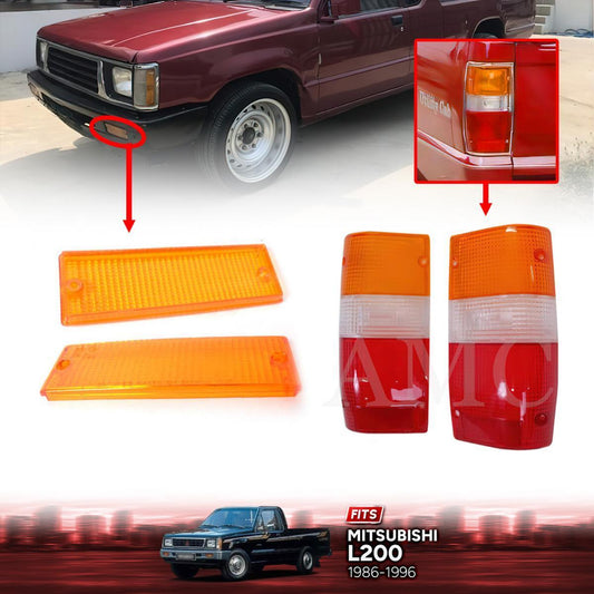 Tail Lamp Lens Front Bumper Lamp Amber Lens For 1986-1996 Mitsubishi Mighty Max