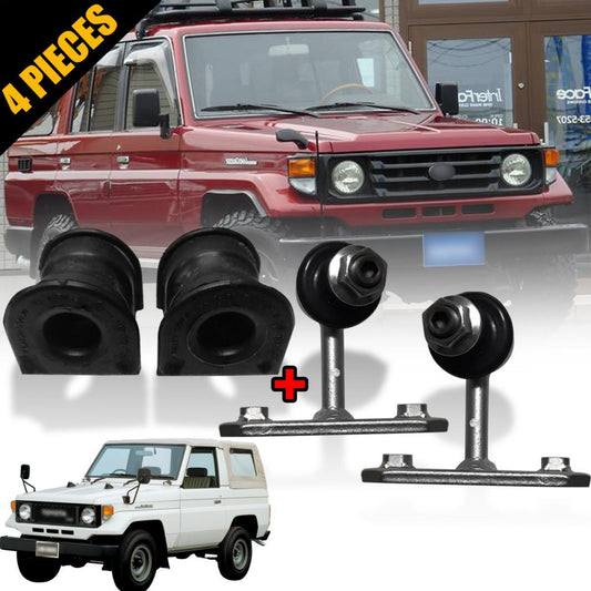 2 Front Stabilizer Sway Bar Link + 2 Bush Fit 1990-1998 Toyota Land Cruiser FJ80