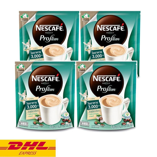 4x Nescafe Proslim Protect Instant Coffee Stick 3in1 Diet Slimming with Fiber